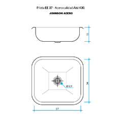 PILETA COCINA 430 EE 37 (37X34X15) JOHNSON en internet