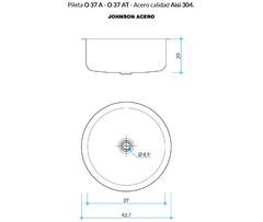 PILETA COCINA 304 O 37 AT (37X20) JOHNSON en internet
