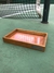 Wooden tray, tennis court design in acrylic, clay, and varnish finish - 30 x 20 x 4 cm