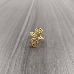 Anel Caracóis Capim Dourado 4mm. Código A2. - comprar online