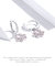 Brincos rosa da prata, brincos em formato de patinhas de cachorro, para noivado. - loja online