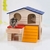 Bonito pequeno animal de dupla camada cabine escalada casa brinquedo animal estimação hamster ouriço ninho madeira dormir diy dobrável luxo gaiola na internet