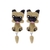 Imagem do 3d sharpei pug cão brincos para mulher argila de polímero dos desenhos animados animal parafuso prisioneiro brinco