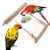 Papagaio mordiscar cor de madeira balanço pé barra pássaro quebra-cabeça brinquedo truque para papagaios - loja online