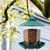 Plástico grande pendurado selvagem pássaro alimentador recipiente com pendurar corda hexágono à prova de chuva ao ar livre em forma de pássaro selvagem alimentador decoração do jardim - loja online
