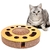 Gato do animal de estimação scratcher interativo catnip brinquedos gatinho riscando papelão com bolas brinquedo educativo turntable bola suprimentos para animais de estimação