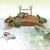 Tartaruga plataforma reptil com altura ajustável automática, ferramenta de berço traseiro, brinquedo de decoração, ponte de plástico para estojo de répteis