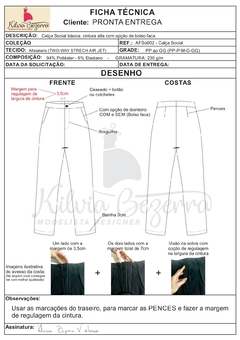 Modelagem ADULTO FEMININO - Calça Social (AFSo002)