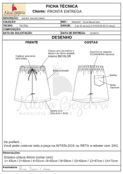 Modelagem INFANTIL MASCULINO - Short Mauricinho (IMBa002)