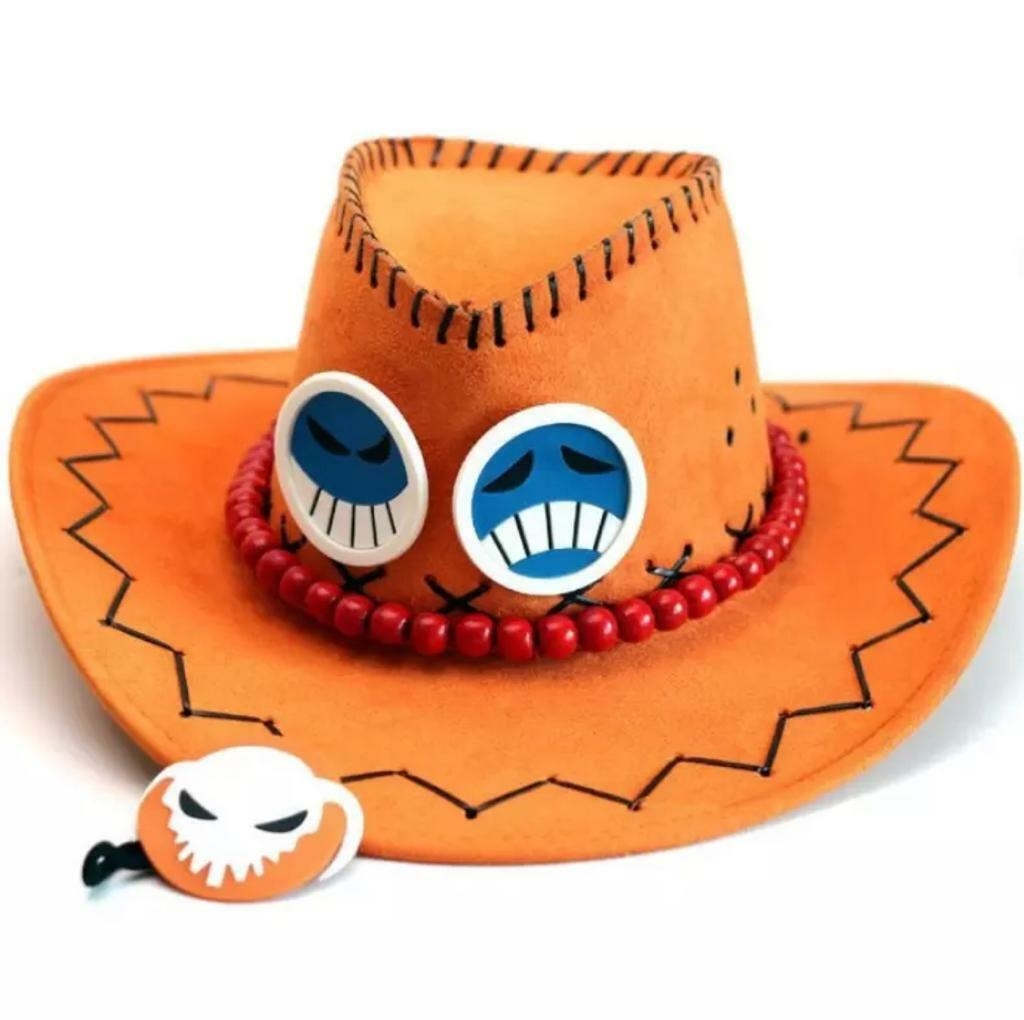 Chapéu De Ás One Piece Ace Cowboy Anime Personagem Cosplay