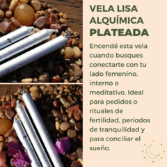 VELA LISA ALQÍMICA - PLATEADA