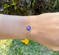 Pulseira Olho Grego Folheado em Ouro 18k