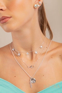 Colar Choker Mar Conhas e Estrelas do Mar - Prata 925