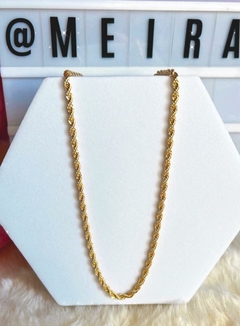 Colar 50cm Cordão Baiano 3MM Folheado em ouro 18k - comprar online