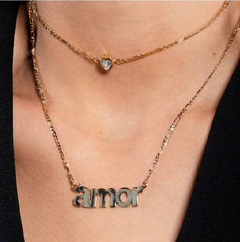 Colar Amor Banhado em Ouro 18k