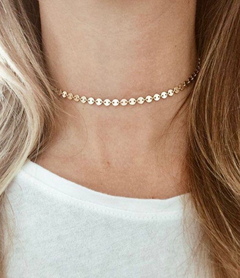 Colar Choker Círculos Folheado em Ouro 18k - comprar online