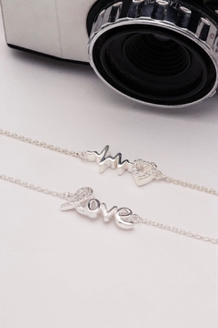 Pulseira Love com Micro Zircônias - Prata 925 - comprar online