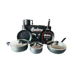 Batería Juego Ollas Hudson Teflon Doble Antiadherente 10pz