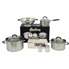 Set Hudson Acero Triple Fondo Inoxidable Especiero Colador