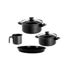 Set 4 Pz Cacerola Olla Pizzera Jarro Hervidor Fary Home