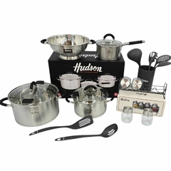 Set De Cocina Acero Inoxi 4pz Hudson Con Especiero Utensilio