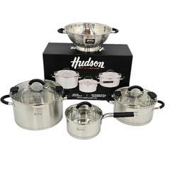 Set Ollas Hudson Acero Inox Triple Fondo 4 Piezas