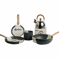 Set Hudson Granito Bifera Panquequera Wok Jarro Pava 5pz