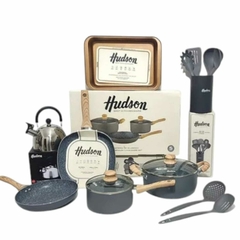 Set Juego Bateria Cocina Hudson Ceramica Antiadherente Granito