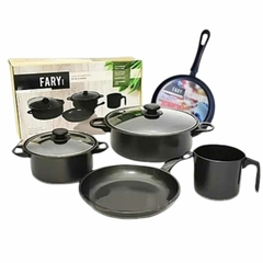 Set Fary Home 5pz Acero De Carbono