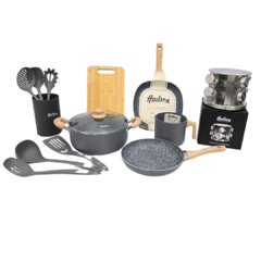 Bateria De Cocina Hudson Granito 8pz