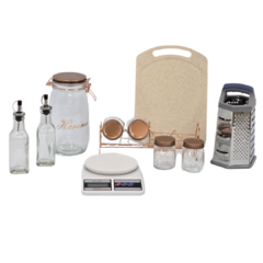 Kit Set De Cocina 7pz Balanza Rallador Tabla