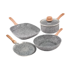 Set De Cocina Induccion Ceramica Granito Hudson 4pz