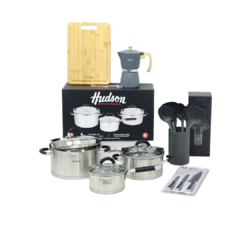 Set Acero Inoxidable x5pz Tabla Cuchillos Cafetera