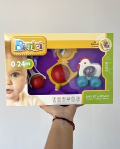 01-0065 BIMBI BABY SET- 3 SONAJEROS EN CAJA (7797336000653)