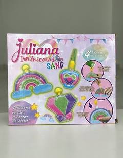 JUL039 JULIANA I LOVE UNICORNS SAND EN CAJA (7798360010403)