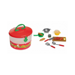 N318 LUNCHERA C/ SET DE COCINA EN BALDE (7790568003188)