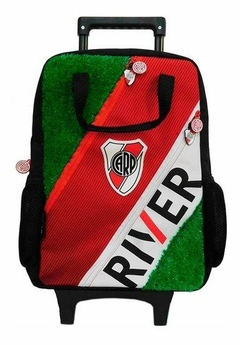 RI142 MOCHILA RIVER PLATE 16 CON CARRO Y PASTO ARTIFICIAL (092626361511)