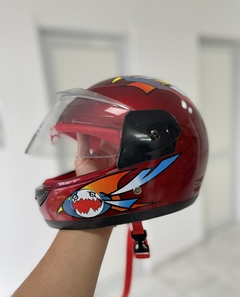 AN323 CASCO DE CARRERA ROJO/NEGRO (9885658565252)