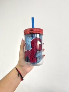 HA128 VASO DOBLE PARED CON SORBETE SPIDERMAN (092626524978)