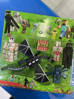 MINECRAFT C/ DRAGON EN BLISTER X3 PERSONAJES (7894902102251) - comprar online