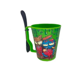 OM149 TAZA ZOMBIES CON CUCHARA (092626507278)