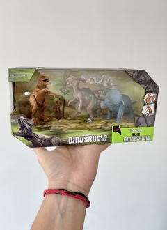 7095 SET DE DINOSAURIOS CHICOS CAMINA X3 EN CAJA (7798347081723)