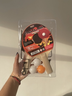 FD7702 PALETA PING PONG CON RED Y PELOTAS EN BLISTER (9874563214560)