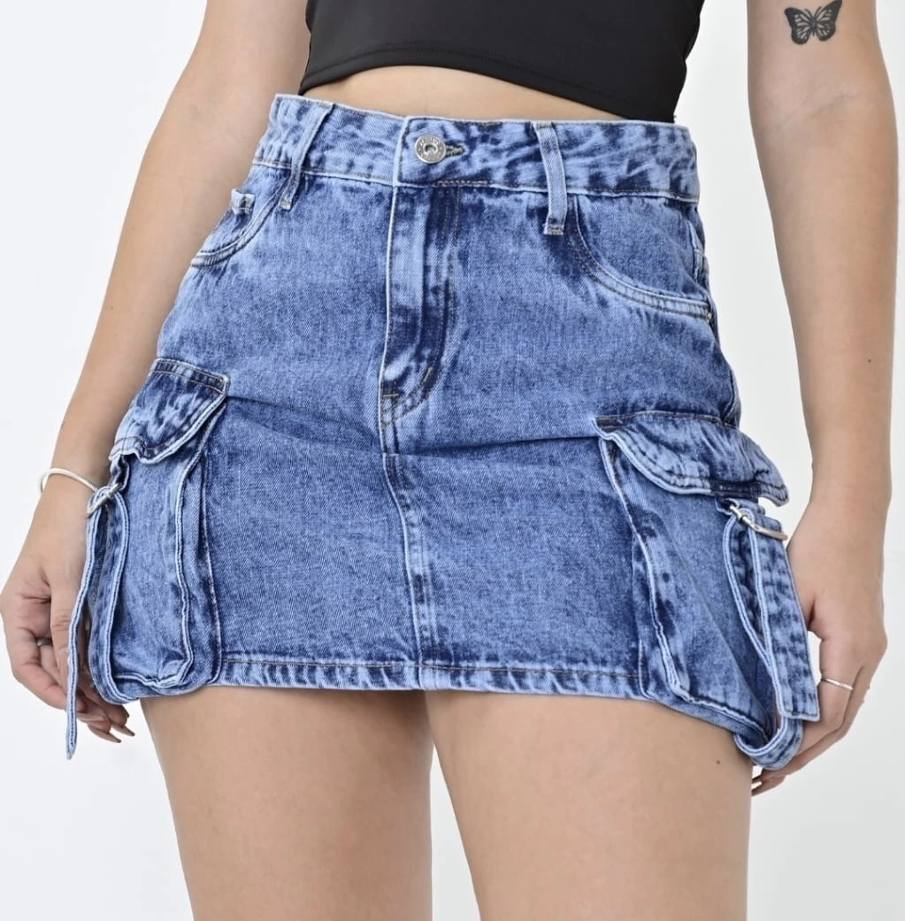 Niky falda cargo jean