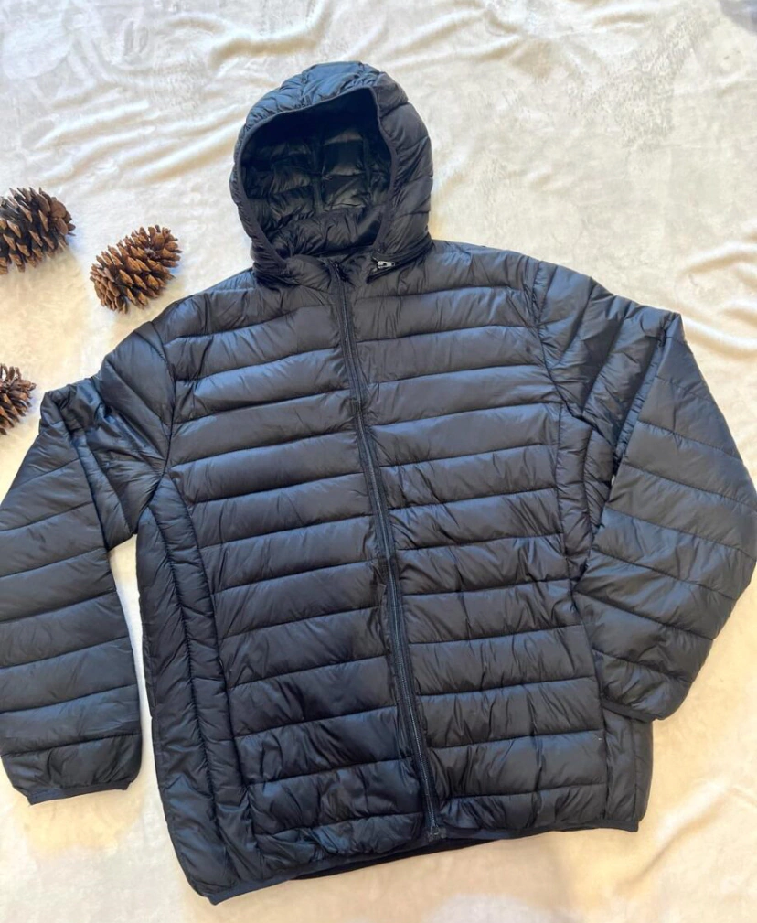 campera puffer importada negra sin piel