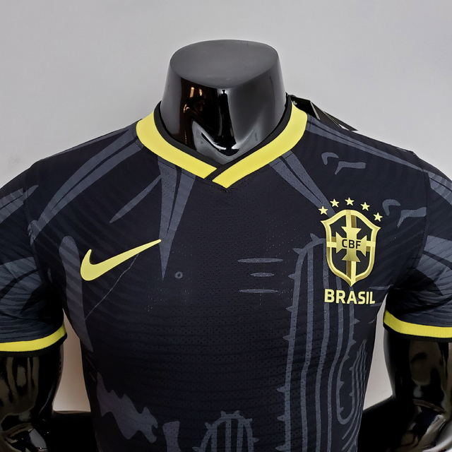 Camisa do brasil preta de treino 2022