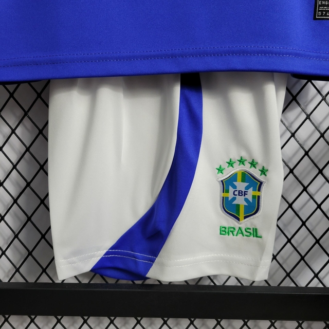 Kit Infantil Seleção Brasileira Copa do Mundo 2022 Camisa + Shorts
