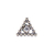 Piercing Orelha Titânio Triângulo com Zircônia