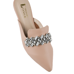 Mule Napa Nude Pedraria Cristal Frontal Lj Luciana Janich - comprar online