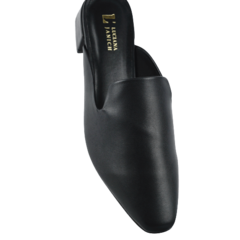 Mule Preto Salto 5cm Bico Quadrado Lj Luciana Janich - comprar online